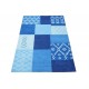 Nowoczesny niebieski dywan do salonu 100% wełniany tafting 160x230cm