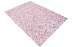 100% wełniany dywan  beżowy różowy nowoczesny tuftowany 160x230cm 