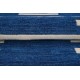 Nowoczesny beżowo niebieski dwupoziomowy dywan do salonu 100% wełniany tafting 150x230cm