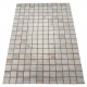 Beżowy dywan do salonu 100% wełniany tafting 160x230cm patchwork