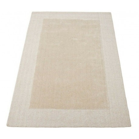 Piękny beżowo dywan do salonu 100% wełniany tafting 160x230cm