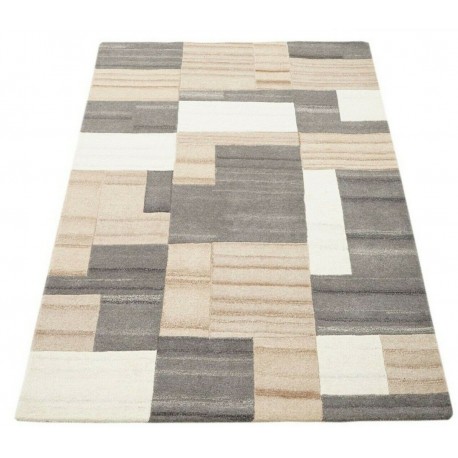 100% welniany dywan Nepal tafting 160x230cm nowoczesny do salonu patchwork