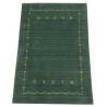 Gładki  dywan Gabbeh Handloom Lori wełna wiskoza zielony 120x180cm