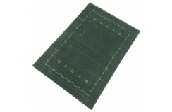 Wełna i wiskoza gruby dywan handloom z indii zielony 120x180cm