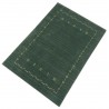 Wełna i wiskoza gruby dywan handloom z indii zielony 120x180cm