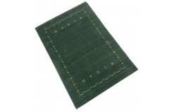 Wełna i wiskoza gruby dywan handloom z indii zielony 120x180cm