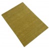 Gładki nowoczesny dywan Gabbeh Handloom Lori 100% wełna złoto-zielony 170x240cm