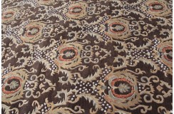 Klasyczny dywan z perskim wzorem wełna 250x350cm ornamenty kwiatowe