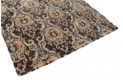 Klasyczny dywan z perskim wzorem wełna 250x350cm ornamenty kwiatowe