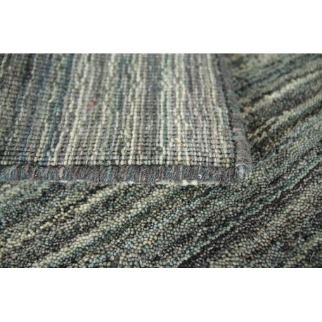 Szary, zielony, niebieski cieniowany ekskluzywny dywan Gabbeh Loom Indie 170x240cm 100% wełniany