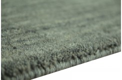 Gładki 100% wełniany dywan Gabbeh Handloom szary170x240cm bez wzorów