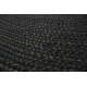 Sznurkowy pąsko zaplatany ręcznie tkany dwustronny kilim - dywan 100% juta 200x200cm okrągły naturalny