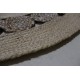 Sznurkowy pąsko zaplatany ręcznie tkany dwustronny kilim - dywan okrągły 100% juta 150x150cm Brinker Carpets Braided