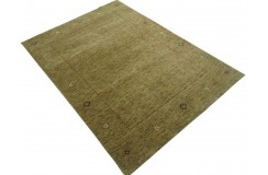 Ekskluzywny dywan Gabbeh Loribaft Indie 140x200cm 100% wełniany beżowo-zielony z deseniem etniczny
