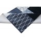 Geometryczny niebieski dywan do salonu 100% wełniany tafting 160x230cm patchwork