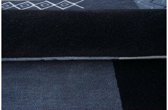 100% wełniany dywan niebieski nowoczesny tuftowany 160x230cm 