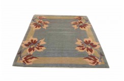 Rzeźbiony elegancki dywan ręcznie tkany 200x260cm nepal fein niebiesko-szary