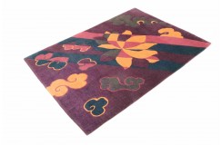 Rzeźbiony elegancki dywan ręcznie tkany 170x240cm nepal fein niebiesko-szary