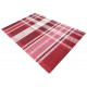 Geometryczny czerwony dywan do salonu 100% wełniany tafting 160x230cm