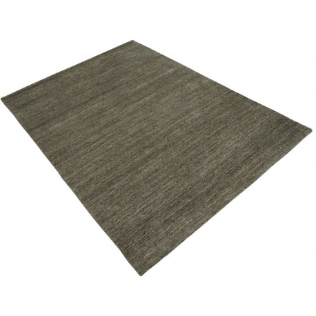 Brązowy dywan z deseniem do salonu 100% wełniany tafting 160x230cm