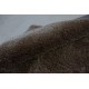 Błyszczący gruby dywan shaggy brązowy 150x220 poliester