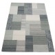 Geometryczny szary dywan do salonu 100% wełniany tafting 160x230cm patchwork
