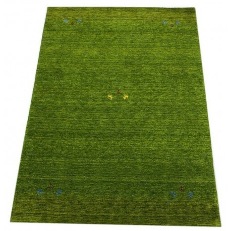 Zielony ekskluzywny dywan Gabbeh Loribaft Indie 175x245cm 100% wełniany
