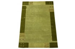Dywan cieniowany zielony 100% wełna Gabbeh tafting 140x200cm