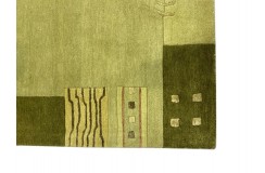 Zielony 100% wełniany dywan Gabbeh tuftowany 140x200cm 