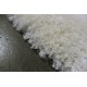 Błyszczący gruby dywan shaggy biały 150x220 poliester