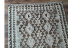 Etniczny kilim szary z Afganistanu dzieło Chobi nomadyczny 110x196cm