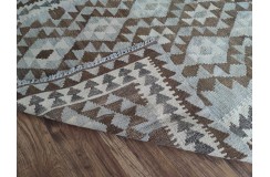 Etniczny kilim szary z Afganistanu dzieło Chobi nomadyczny 110x196cm