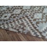 Etniczny kilim szary z Afganistanu dzieło Chobi nomadyczny 110x196cm