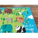 Miękki żakardowy płasko tkany dywan dla dzieci Obsession Torino Kids 233 World Map 120x170cm