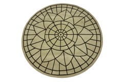 Beżowo brązowy dywan okrągły SITAP Omega Carpet Couture Italia Portofino Round Rug 200cm