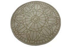 Beżowo brązowy dywan okrągły SITAP Omega Carpet Couture Italia Portofino Round Rug 200cm