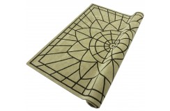 Beżowo brązowy dywan kwadratowy SITAP Omega Carpet Couture Italia Portofino Round Rug 200cm