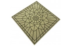 Beżowo brązowy dywan kwadratowy SITAP Omega Carpet Couture Italia Portofino Round Rug 200cm