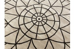 Beżowo brązowy dywan kwadratowy SITAP Omega Carpet Couture Italia Portofino Round Rug 200cm