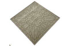 Beżowo brązowy dywan kwadratowy SITAP Omega Carpet Couture Italia Portofino Round Rug 200cm