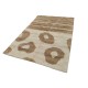 Gruby ciepły dywan shaggy 100% wełna 170x240cm beżowo brązowy Indie nowoczesny