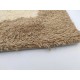 Gruby ciepły dywan shaggy 100% wełna 155x225cm beżowo brązowy Indie nowoczesny