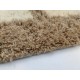 Gruby ciepły dywan shaggy 100% wełna 155x225cm beżowo brązowy Indie nowoczesny