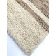 Gruby ciepły dywan shaggy 100% wełna ok 160x230cm beżowo brązowy Indie nowoczesny