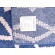 100% welniany ręcznie tkany dywan Nepal 160x240cm wzór Art Deco niebieski