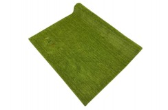 Wełna gruby dywan handloom z indii zielony 120x180cm