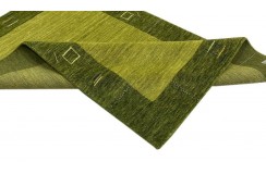 Wełna gruby dywan handloom z indii zielony 120x180cm
