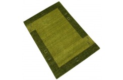 Wełna gruby dywan handloom z indii zielony 120x180cm