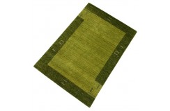 Wełna gruby dywan handloom z indii zielony 120x180cm