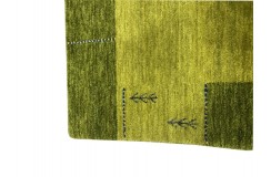 Wełna gruby dywan handloom z indii zielony 120x180cm